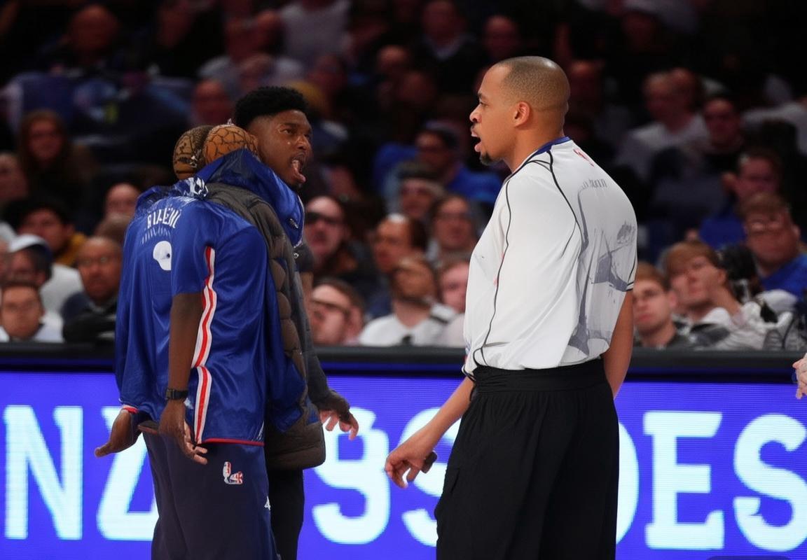 后场违例争议引NBA裁判规则解释：详解76人对阵尼克斯比赛回场违例，回应解说员质疑判罚